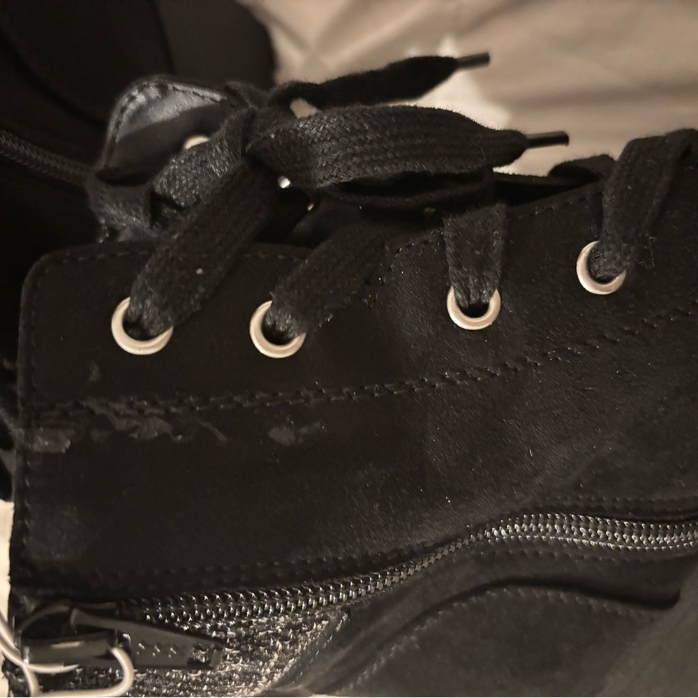 Sun + Stone Black Lace Up Boots BNWT no box - Picture 6 of 13